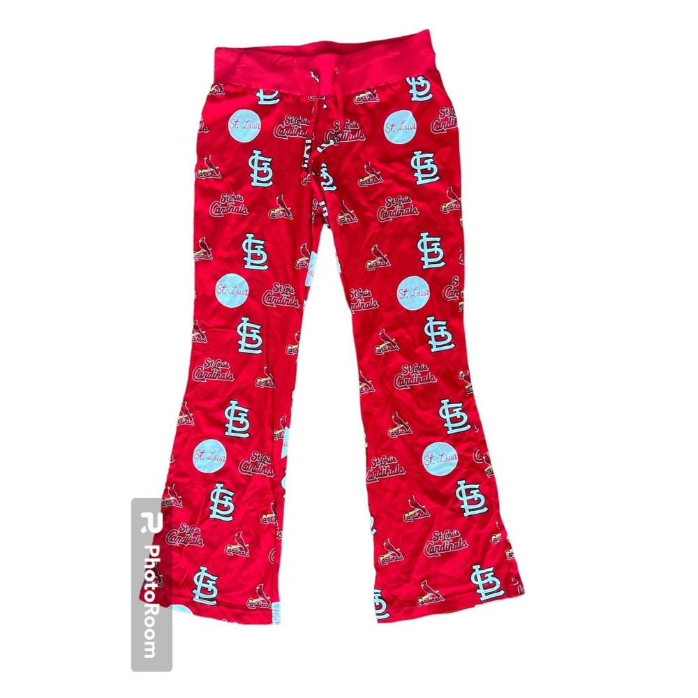 St. Louis Cardinals Pajama Pants Womens Medium Loungewear All‎ Over Print Flare